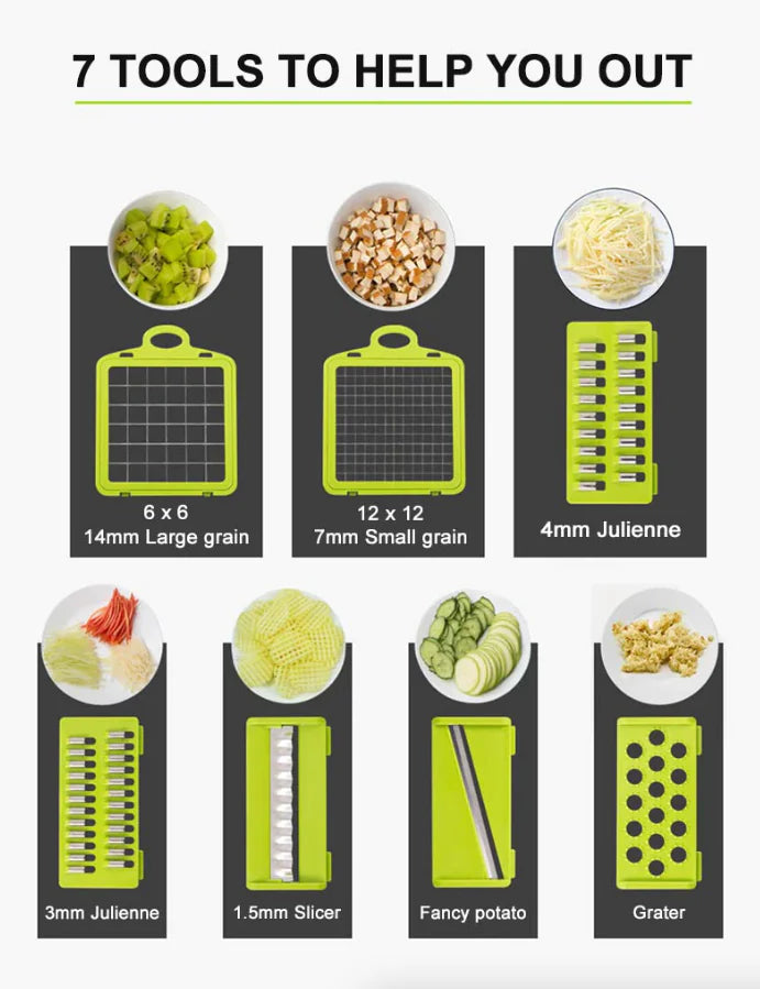 15-in-1 Vegetable & Fruit Chopper – Multi-Functional Dicer & Slicer