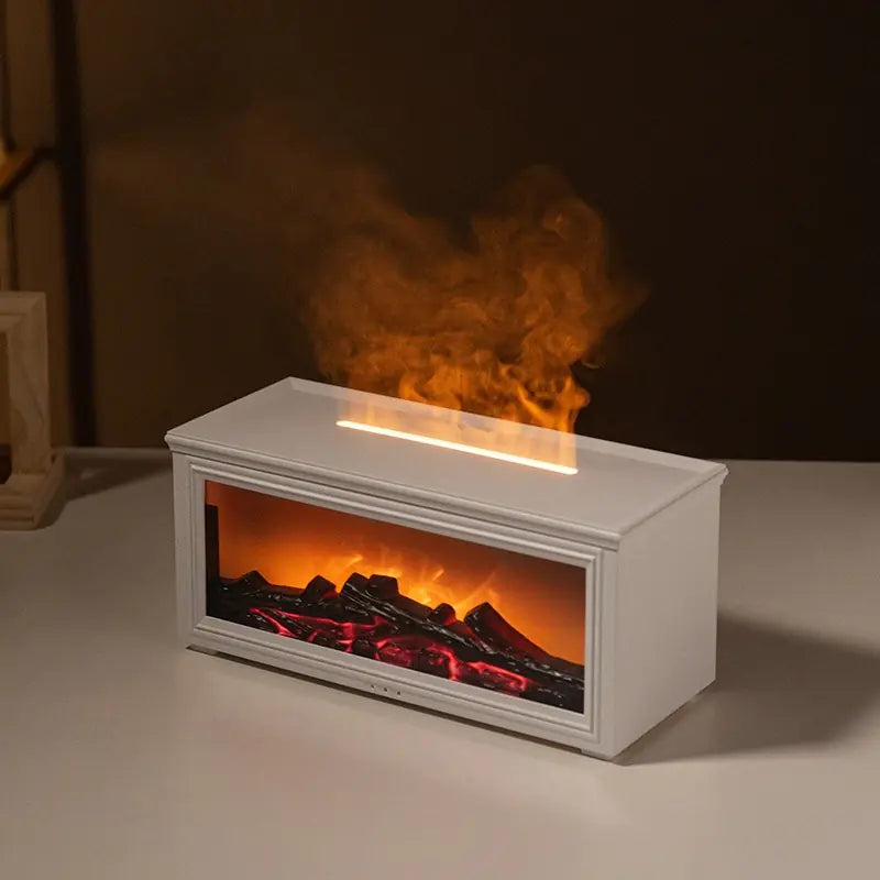 3D Fireplace Flame Aroma Diffuser – Relaxing Ambiance & Fragrance