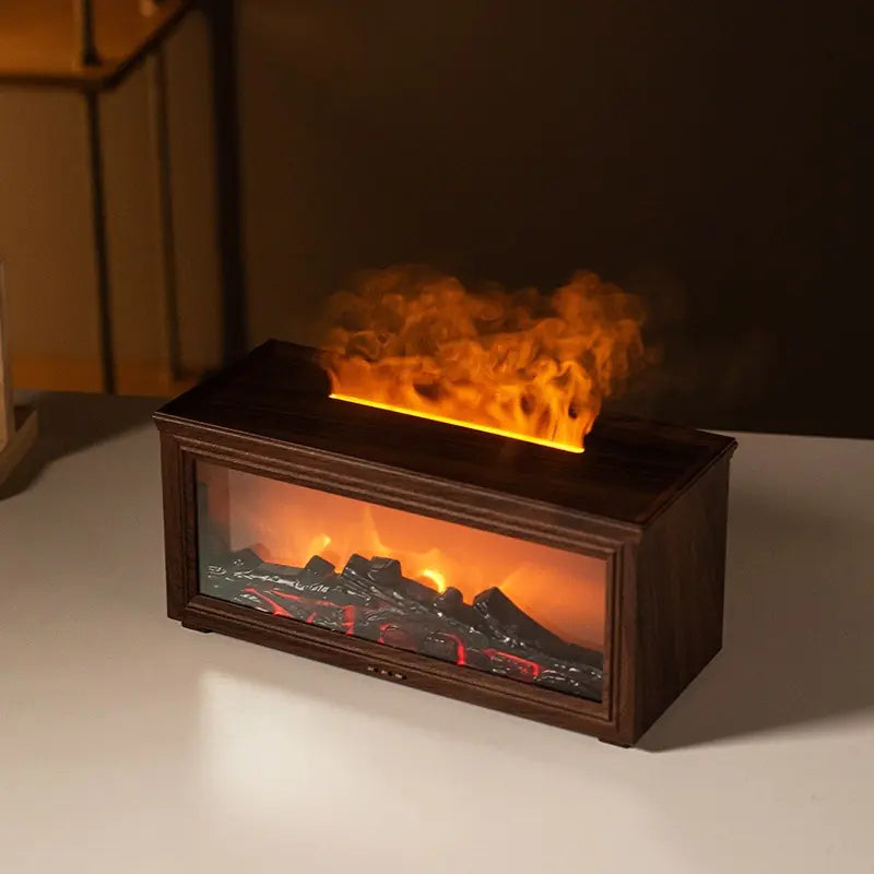 3D Fireplace Flame Aroma Diffuser – Relaxing Ambiance & Fragrance