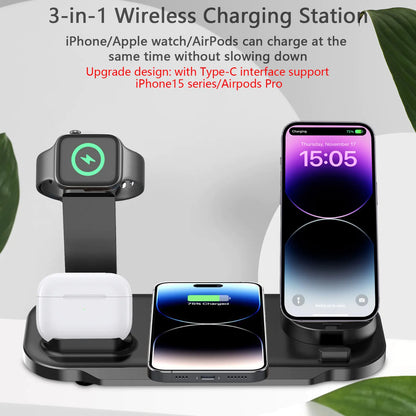 3-in-1 Wireless Charger – Fast & Convenient