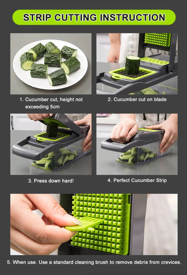 15-in-1 Vegetable & Fruit Chopper – Multi-Functional Dicer & Slicer