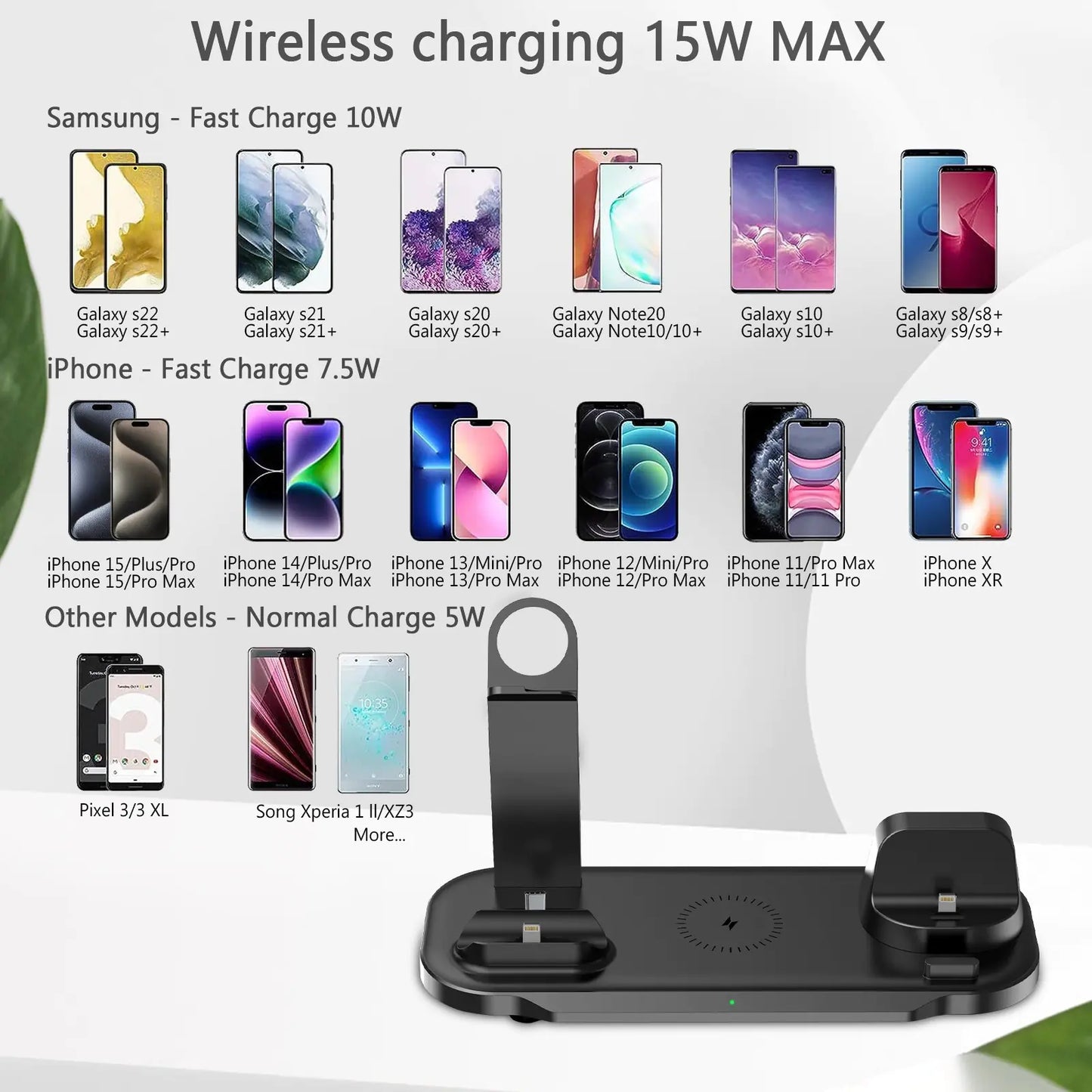 3-in-1 Wireless Charger – Fast & Convenient
