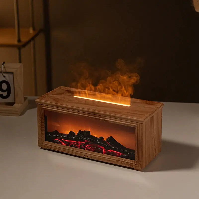 3D Fireplace Flame Aroma Diffuser – Relaxing Ambiance & Fragrance