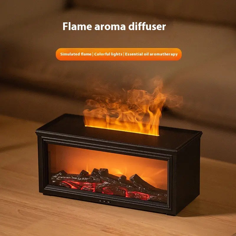 3D Fireplace Flame Aroma Diffuser – Relaxing Ambiance & Fragrance