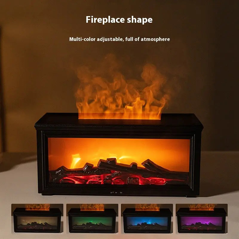 3D Fireplace Flame Aroma Diffuser – Relaxing Ambiance & Fragrance