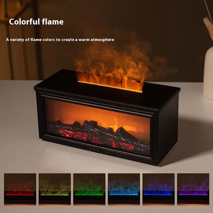 3D Fireplace Flame Aroma Diffuser – Relaxing Ambiance & Fragrance